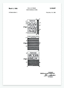 Lydoptager | Smukt patent til din væg | plakat | poster - decoARTE