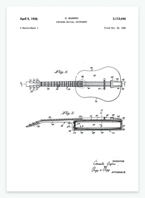Strengeinstrument | Smukt patent til din væg | plakat | poster - decoARTE
