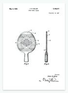 bordtennisbat | PATENTPLAKAT - decoARTE