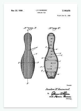 bowlingkegle | PATENTPLAKAT - decoARTE