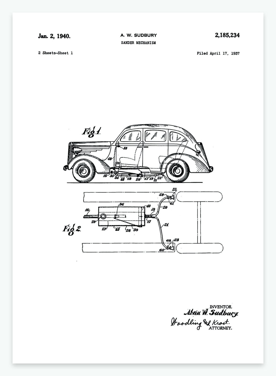 automobil | PATENTPLAKAT - decoARTE