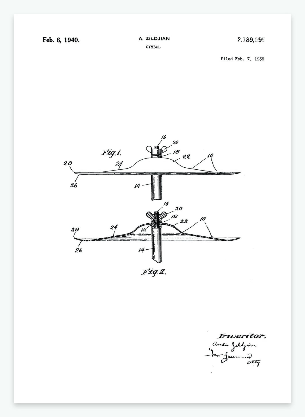 cymbal | PATENTPLAKAT - decoARTE