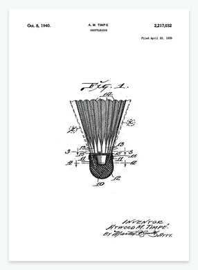 badmintonbold | PATENTPLAKAT - decoARTE