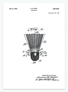 badmintonbold | PATENTPLAKAT - decoARTE