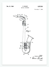 Indlæs billede til gallerivisning Saxofon | Smukt patent til din væg | plakat | poster - decoARTE
