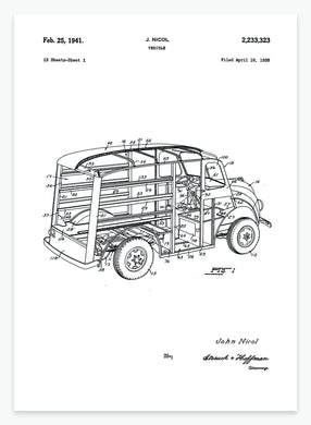 Varevogn | Smukt patent til din væg | plakat | poster - decoARTE