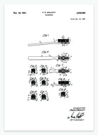 Tandbørste | Smukt patent til din væg | plakat | poster - decoARTE