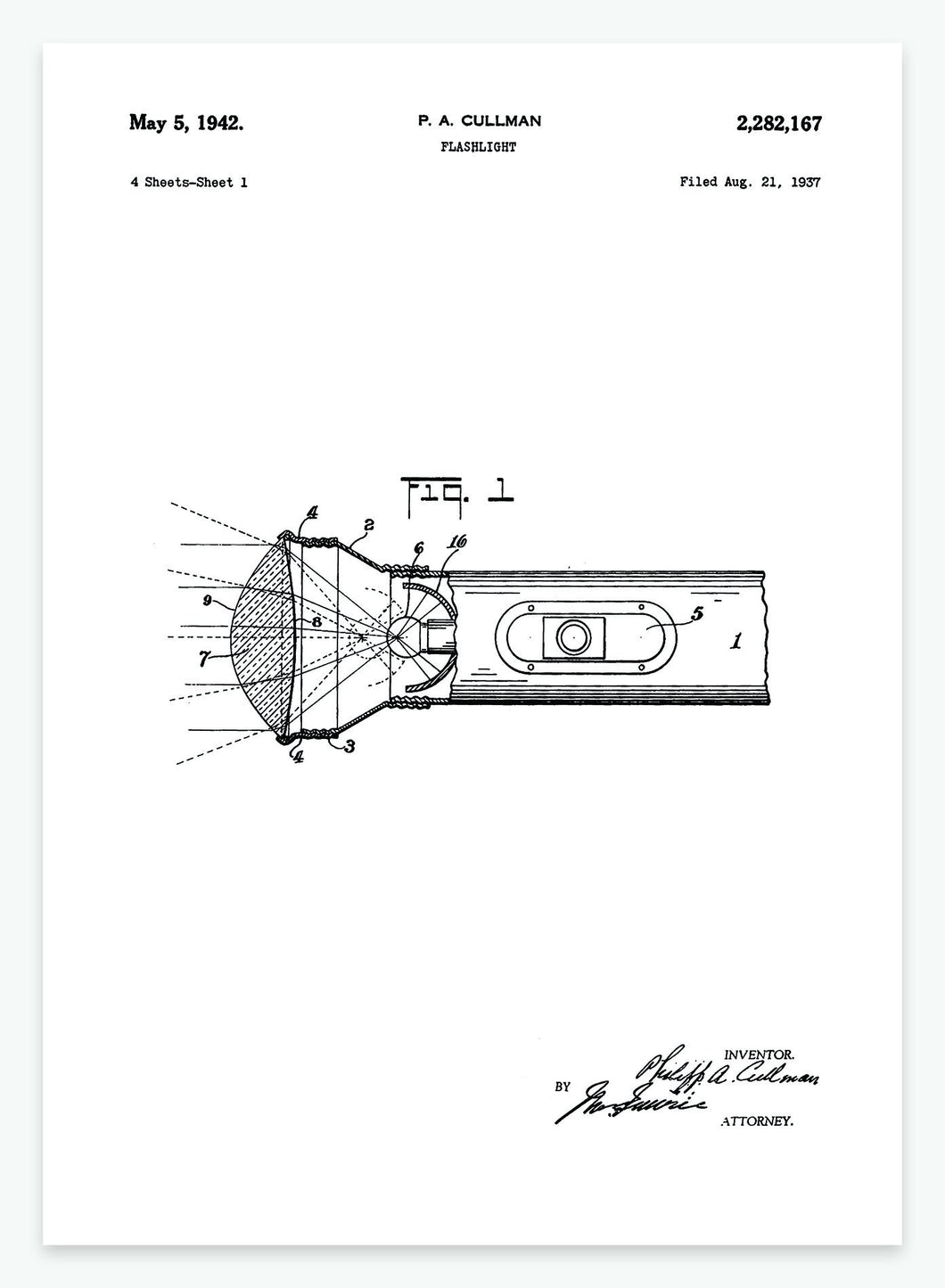 Lommelygte | Smukt patent til din væg | plakat | poster - decoARTE