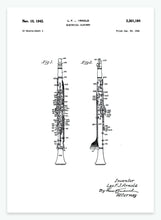 Indlæs billede til gallerivisning elektrisk klarinet | PATENTPLAKAT - decoARTE
