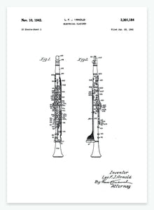 elektrisk klarinet | PATENTPLAKAT - decoARTE