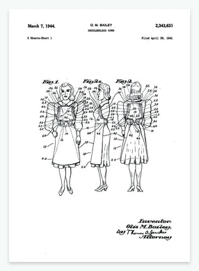 Kjole | Smukt patent til din væg | plakat | poster - decoARTE