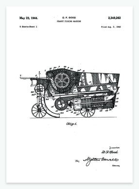 Peanuthøster | Smukt patent til din væg | plakat | poster - decoARTE