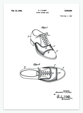 Lædersko | Smukt patent til din væg | plakat | poster - decoARTE