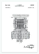 Skrivemaskine | Smukt patent til din væg | plakat | poster - decoARTE
