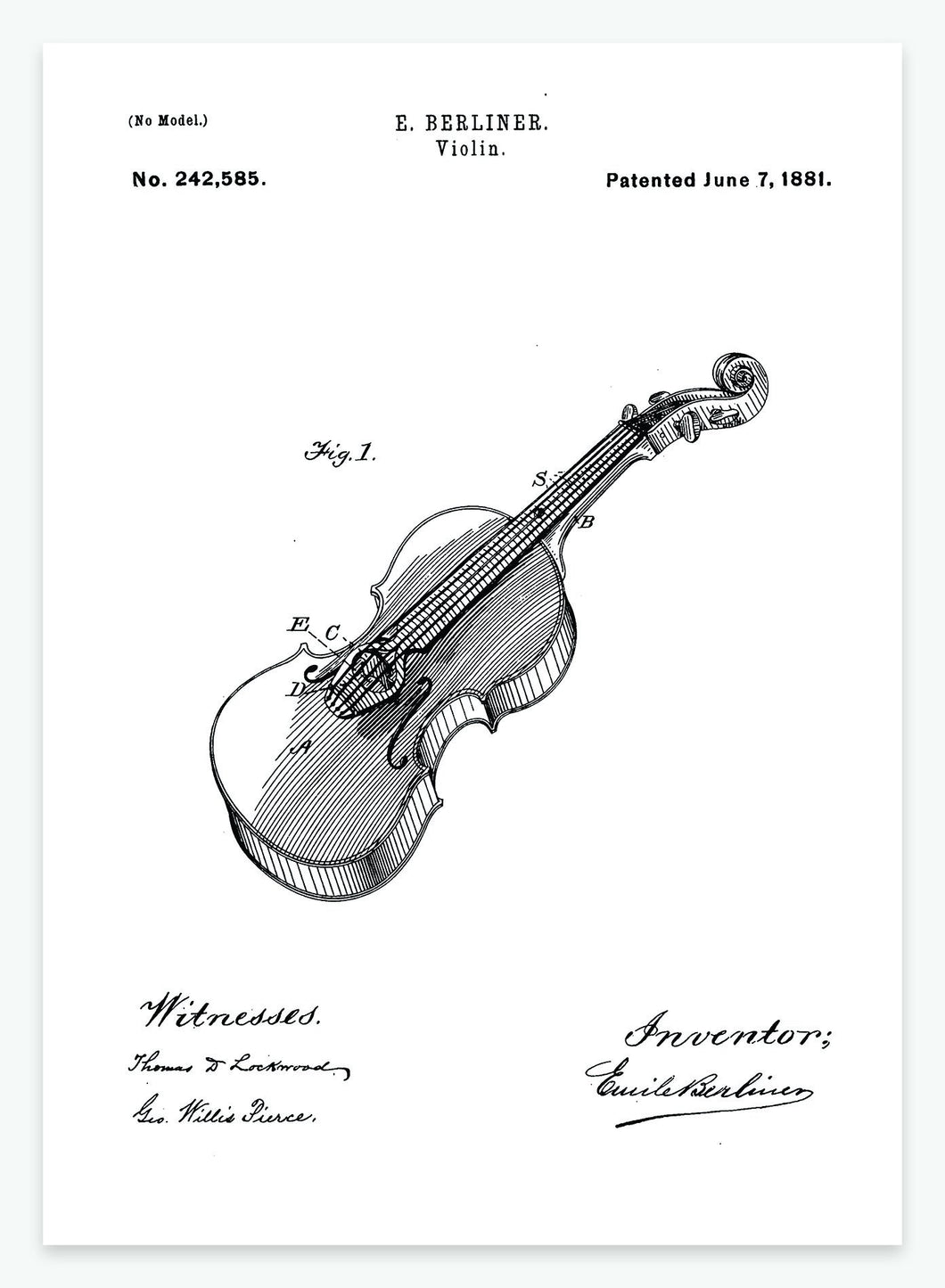 violin | PATENTPLAKAT - decoARTE