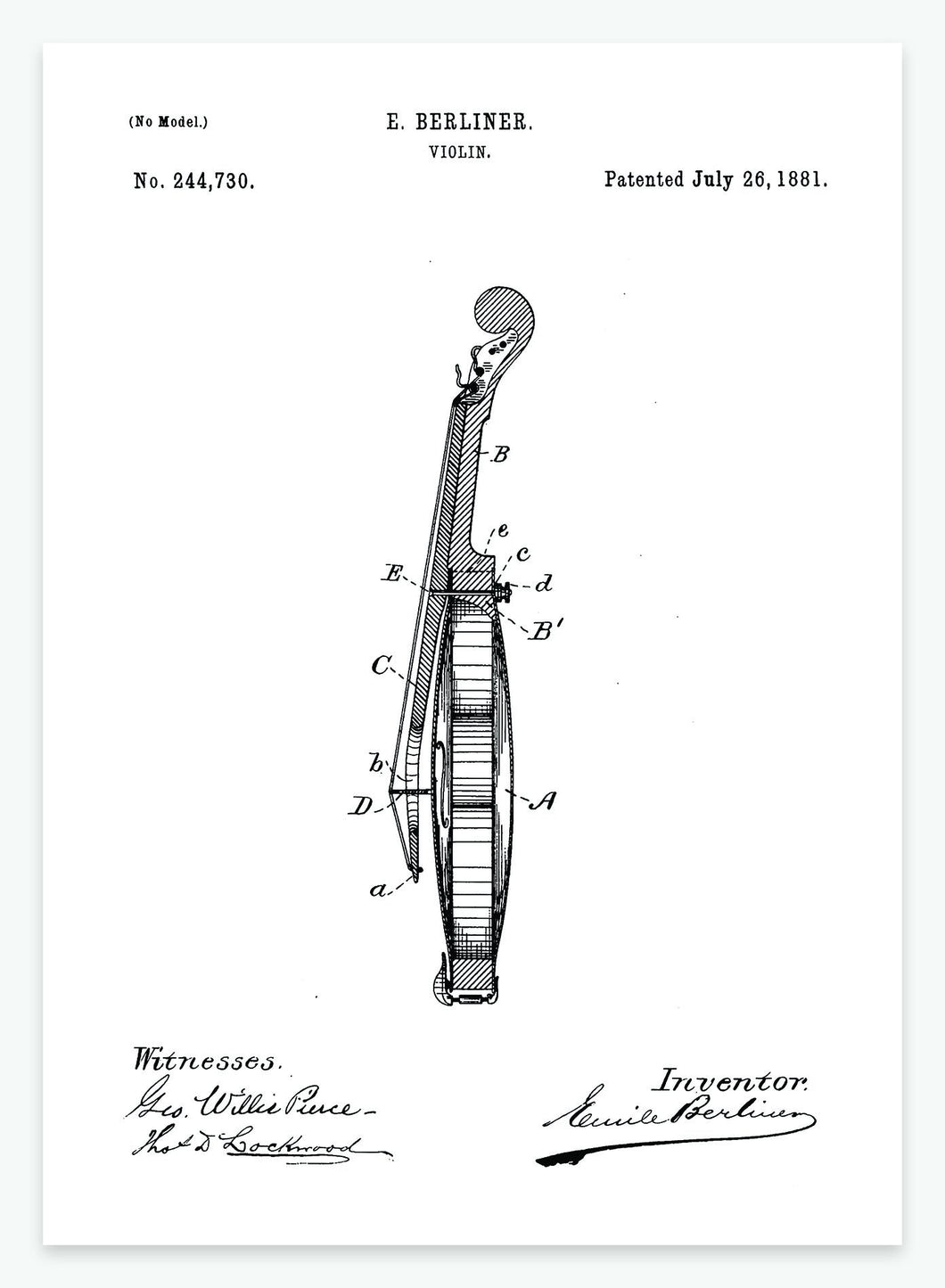 violin | PATENTPLAKAT - decoARTE