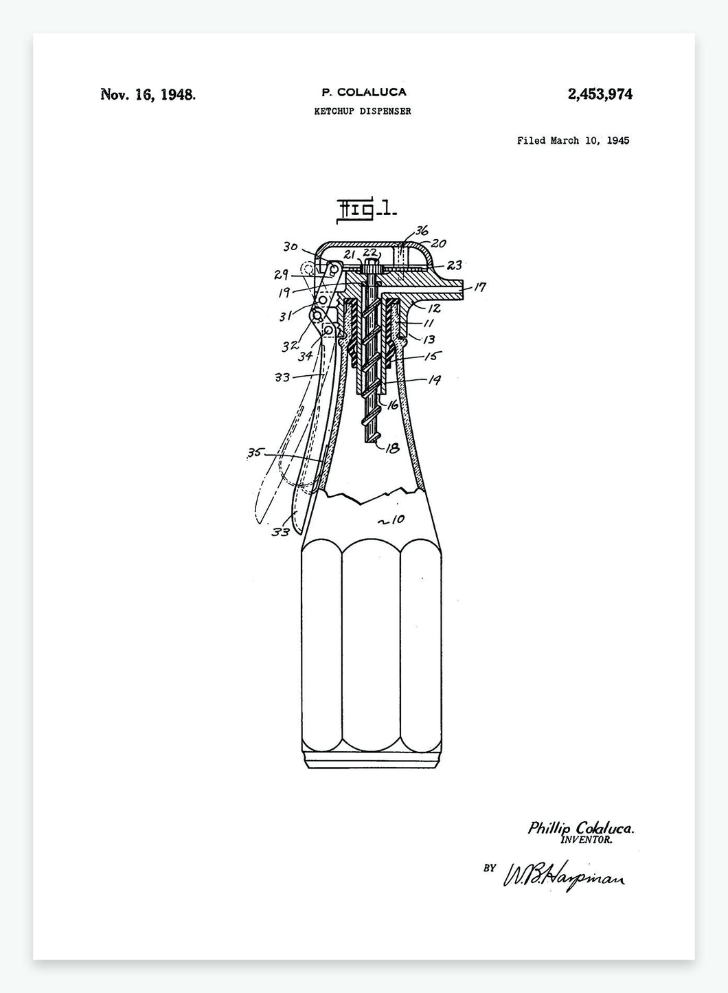 ketchup dispenser | PATENTPLAKAT - decoARTE