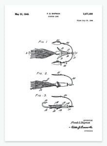flue til fiskeri | PATENTPLAKAT - decoARTE