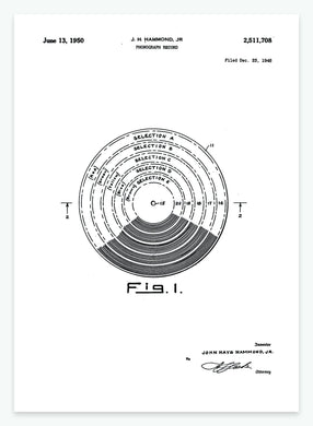 grammofonplade | PATENTPLAKAT - decoARTE