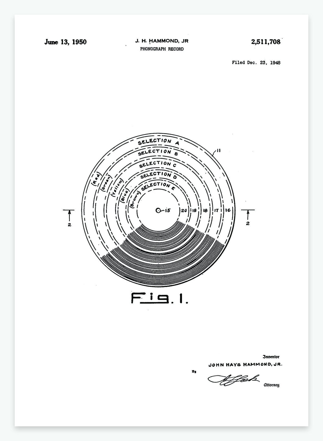 grammofonplade | PATENTPLAKAT - decoARTE