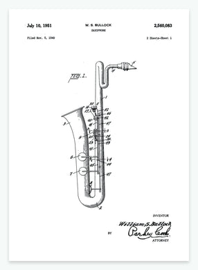 saxofon | PATENTPLAKAT - decoARTE
