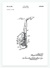 Indlæs billede til gallerivisning saxofon | PATENTPLAKAT - decoARTE
