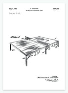 bordtennisbord | PATENTPLAKAT - decoARTE