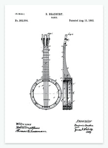 banjo | PATENTPLAKAT - decoARTE