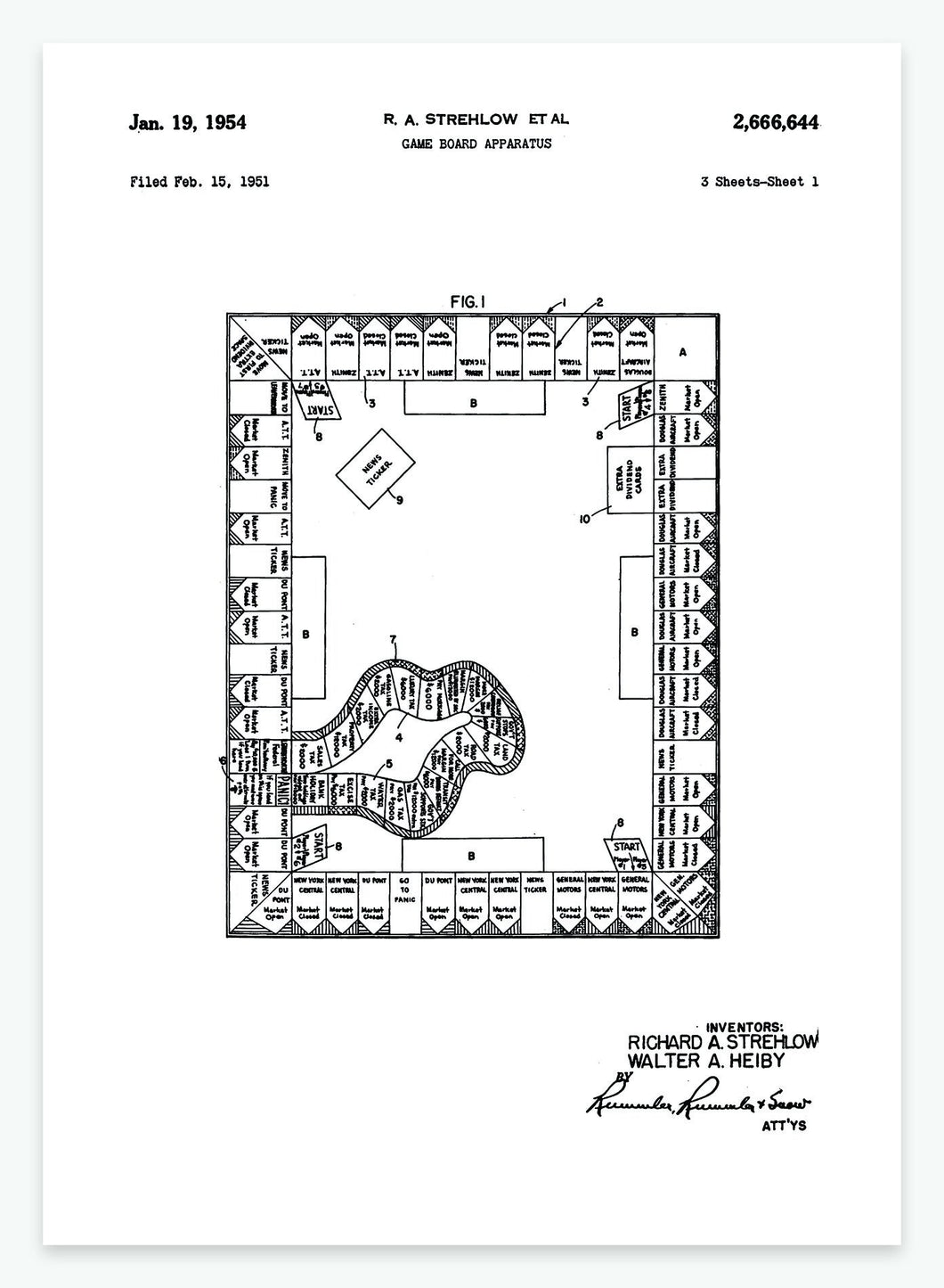 brætspil | PATENTPLAKAT - decoARTE