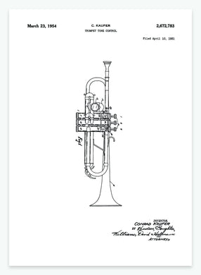 trumpet tune control | PATENTPLAKAT - decoARTE