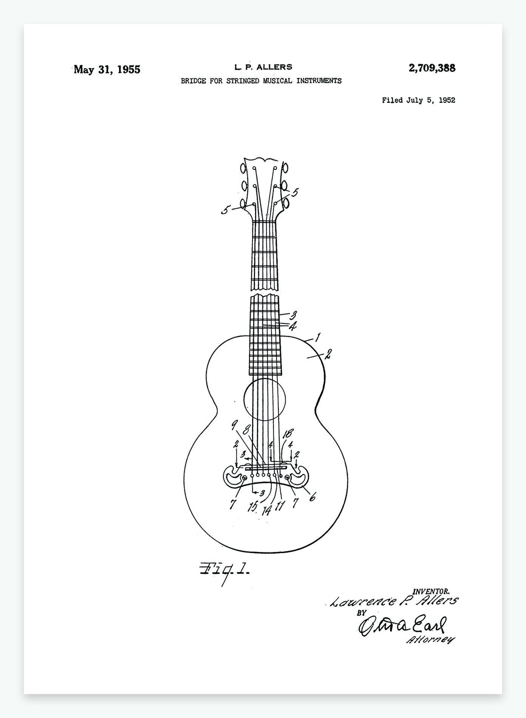 guitar | PATENTPLAKAT - decoARTE