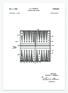 backgammon | PATENTPLAKAT - decoARTE