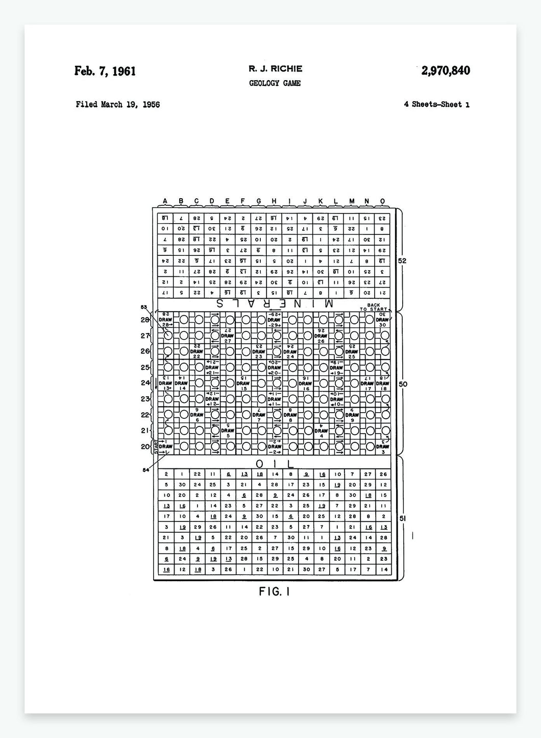 geologispil | PATENTPLAKAT - decoARTE
