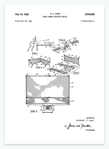 træningsbord til bordtennis | PATENTPLAKAT - decoARTE