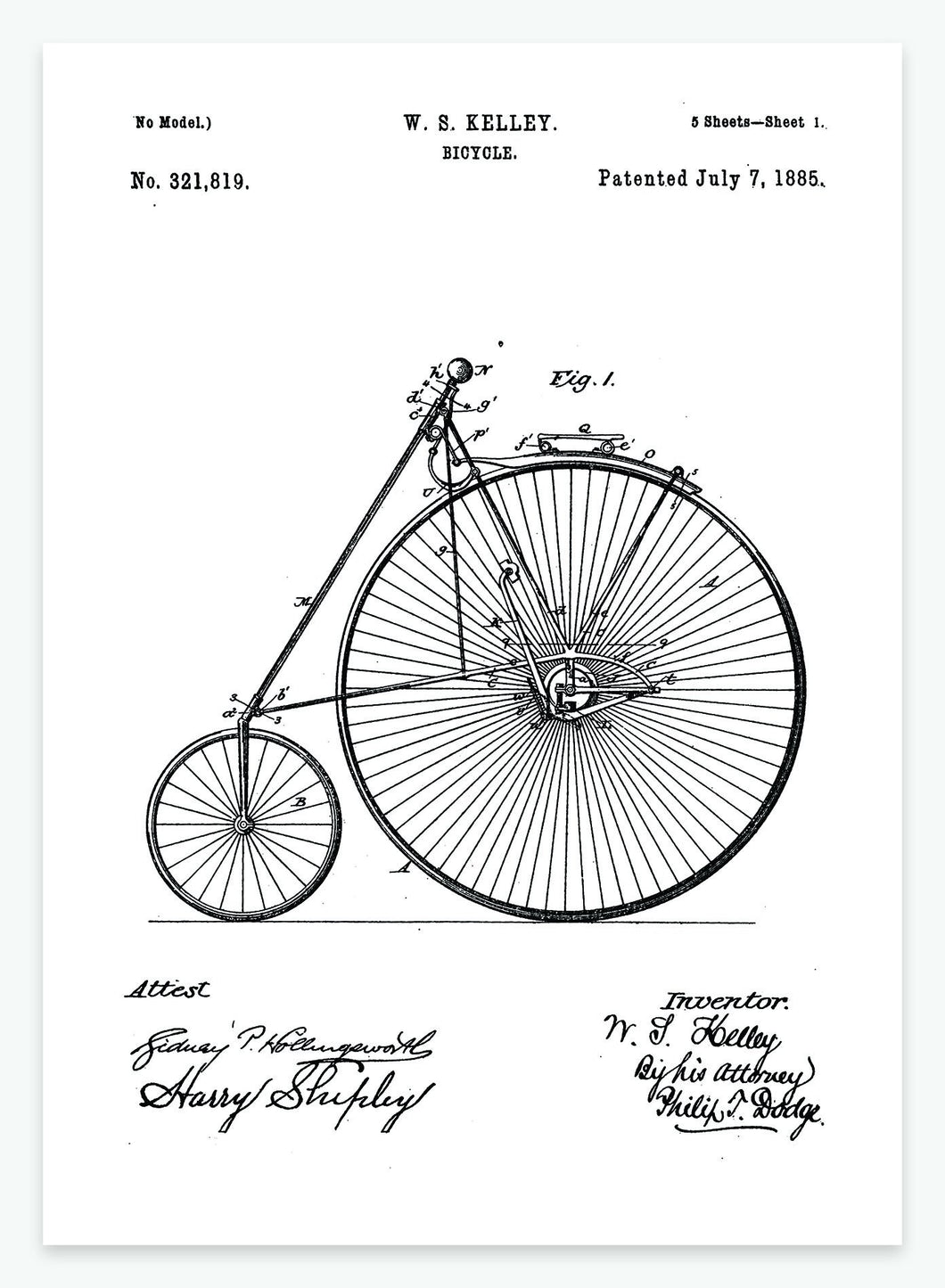 cykel | PATENTPLAKAT - decoARTE