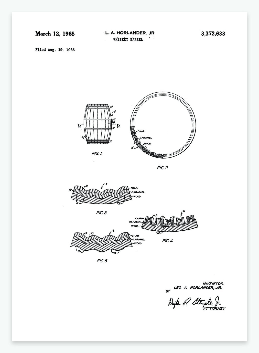 whiskeytønde | PATENTPLAKAT - decoARTE