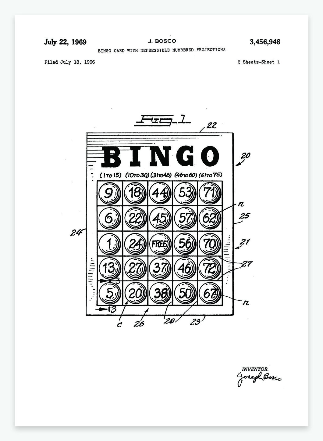 bingo | PATENTPLAKAT - decoARTE