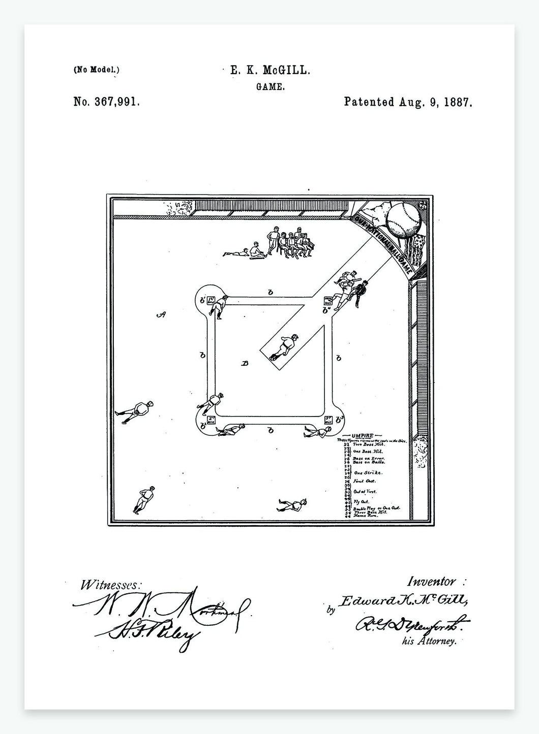 baseball | PATENTPLAKAT - decoARTE