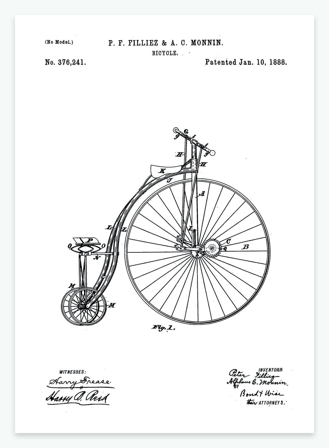 cykel | PATENTPLAKAT - decoARTE