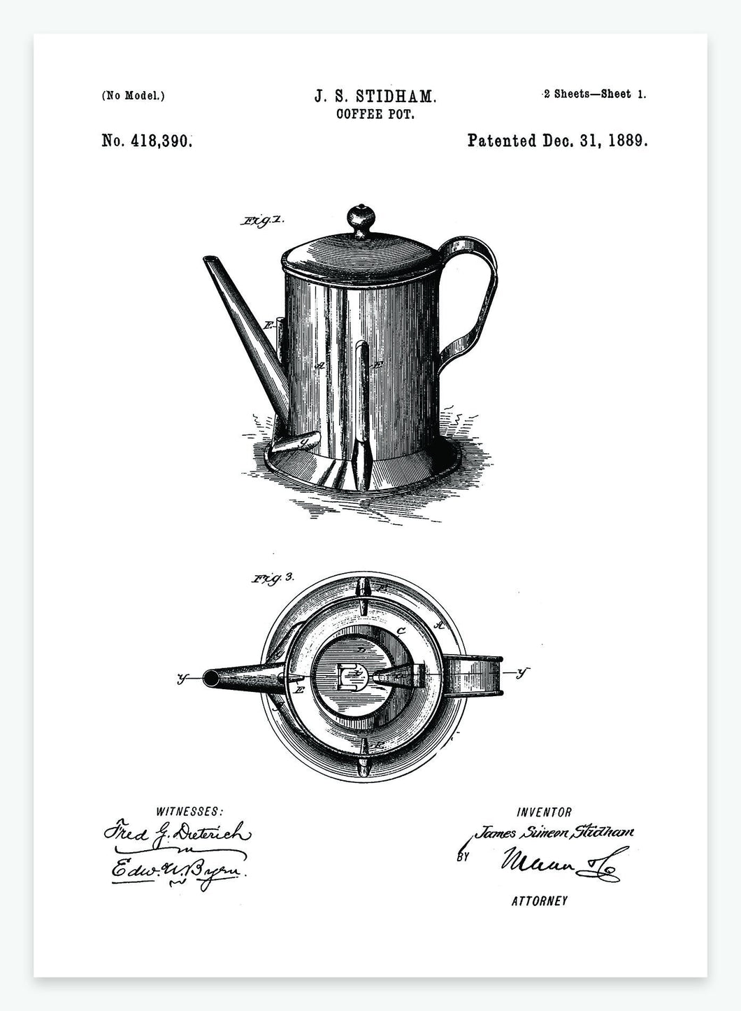 kaffekande | PATENTPLAKAT - decoARTE