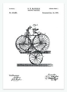 cykel med tre hjul | PATENTPLAKAT - decoARTE