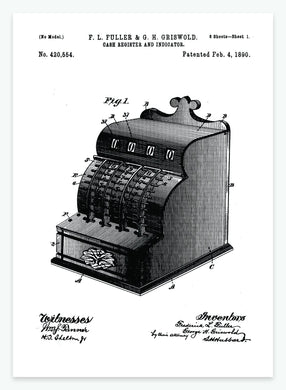 kasseapparat | PATENTPLAKAT - decoARTE