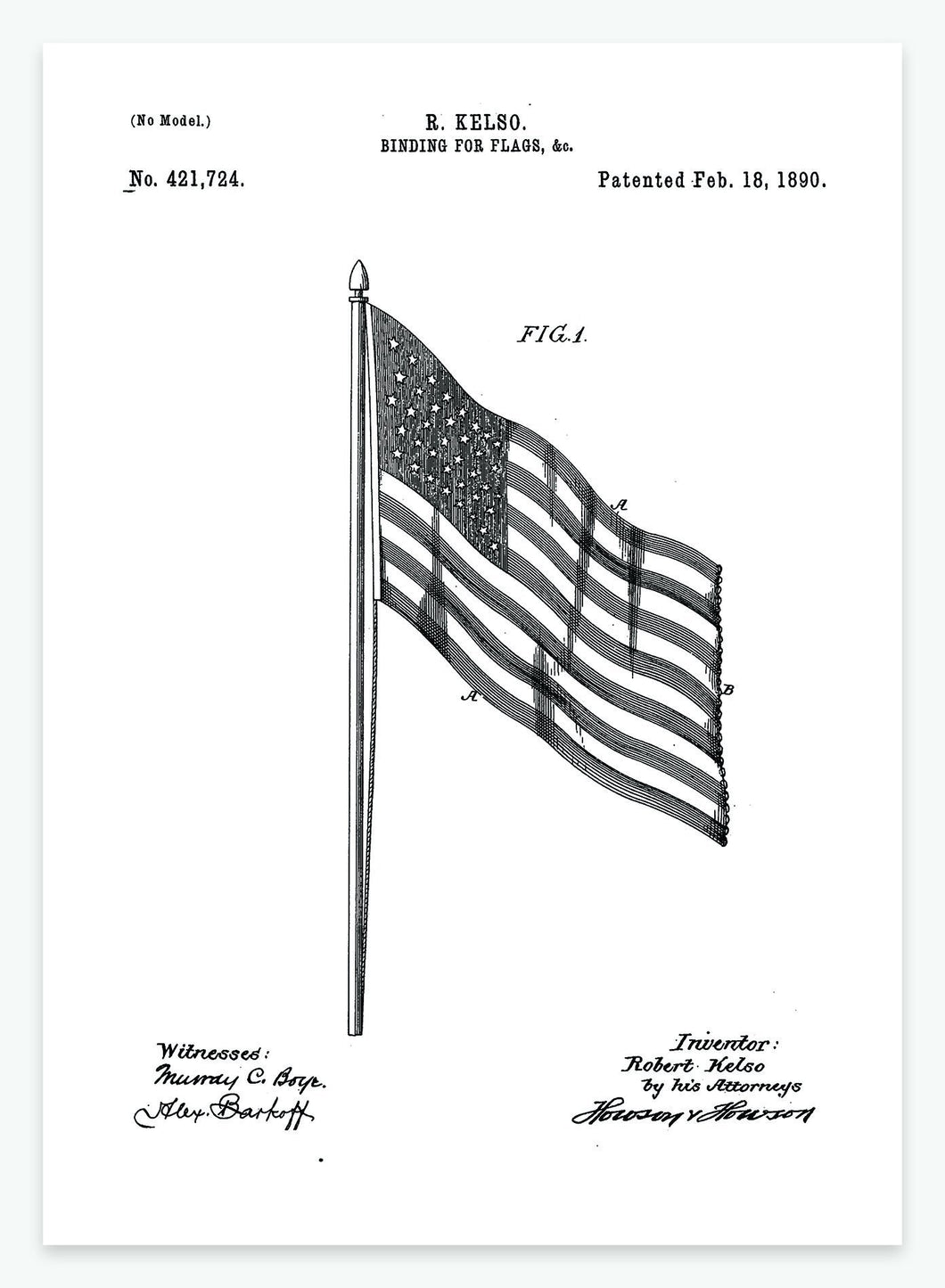 amerikansk flag | PATENTPLAKAT - decoARTE
