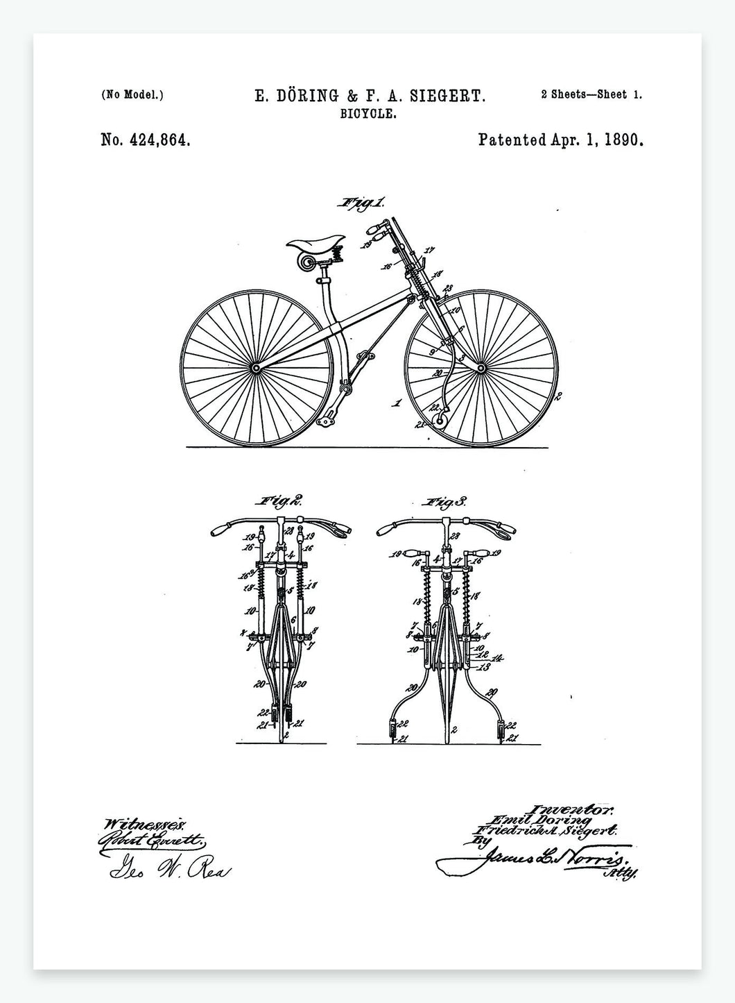cykel | PATENTPLAKAT - decoARTE