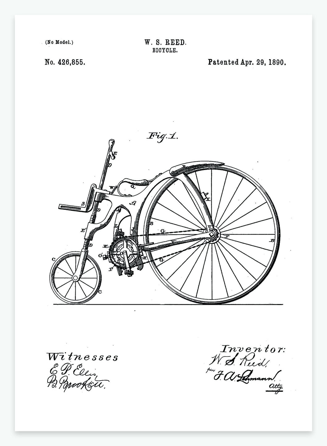 cykel | PATENTPLAKAT - decoARTE