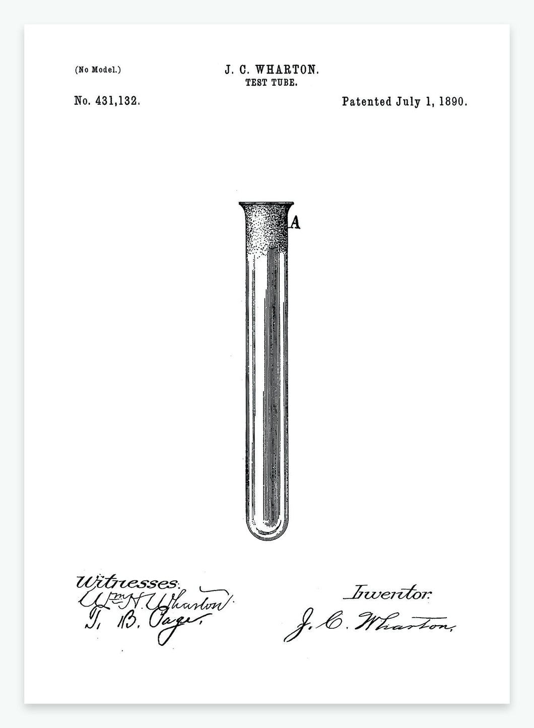 reagensglas | PATENTPLAKAT - decoARTE