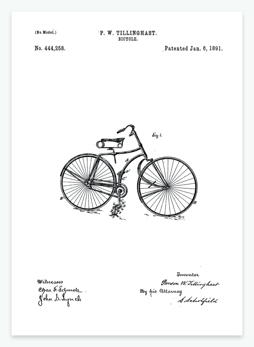cykel | PATENTPLAKAT - decoARTE
