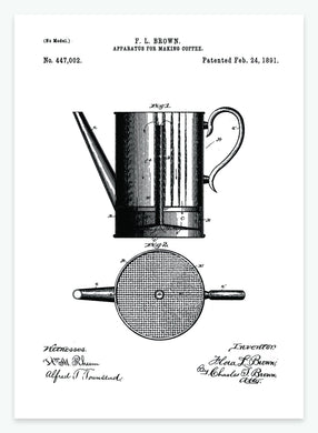 kaffekande | PATENTPLAKAT - decoARTE