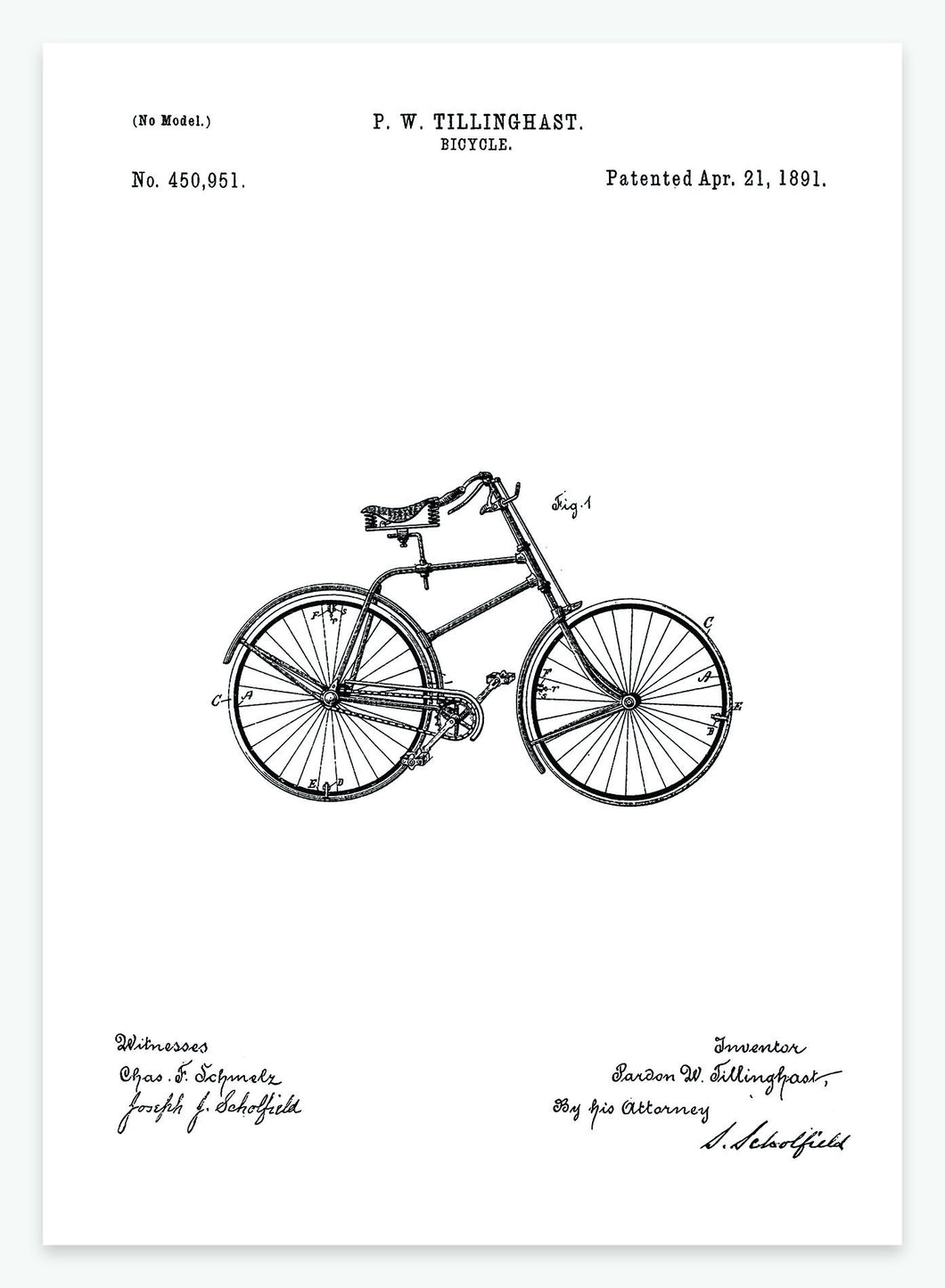 cykel | PATENTPLAKAT - decoARTE