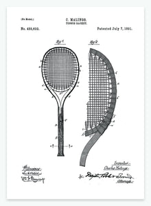 tennisketscher | PATENTPLAKAT - decoARTE